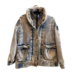 Vintage Gitano Acid Wash  Jean Demin Jacket Unisex